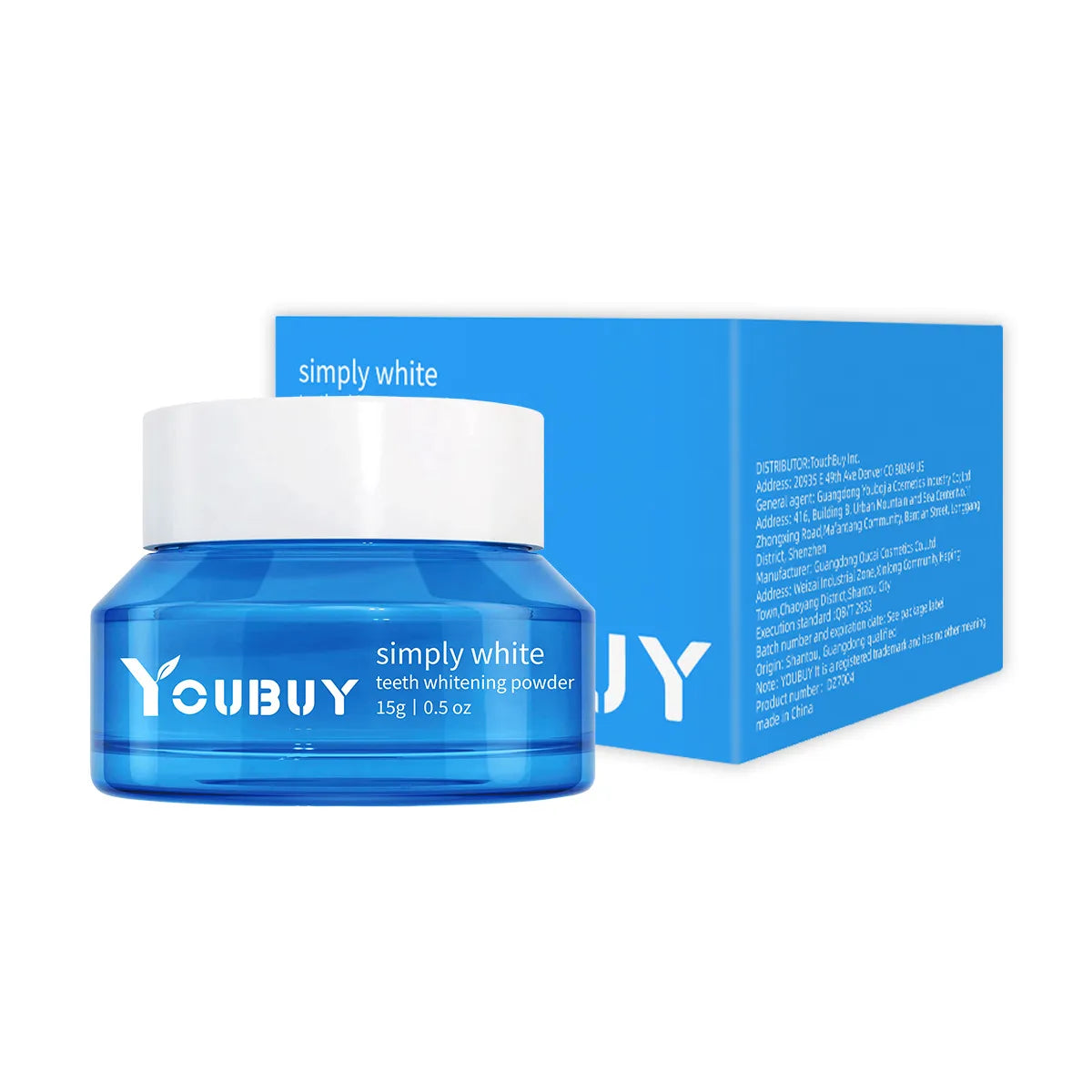 YOUBUY Teeth Whitening Powder – Enamel-Safe Stain Remover for Coffee, Tea & Wine Stains