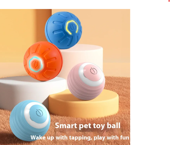 Interactive Smart Dog Toy Ball – USB Automatic Bouncing & Rolling Ball for Dogs & Cats