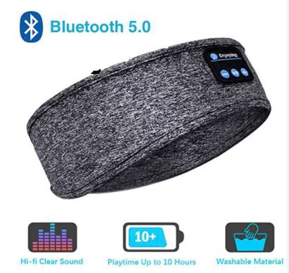 Wireless Bluetooth 5.0 Sports Headband with Built-In Speakers – 10Hr Battery, Workout Headphones
