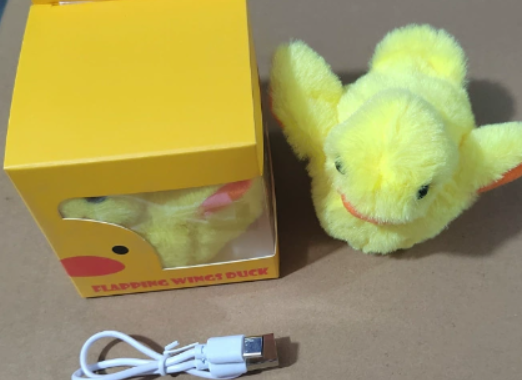 Plush Bird Pet Toy – Battery-Powered Lifelike Moving Sparrow, Duck & Swallow Toy for Cats & Dogs
