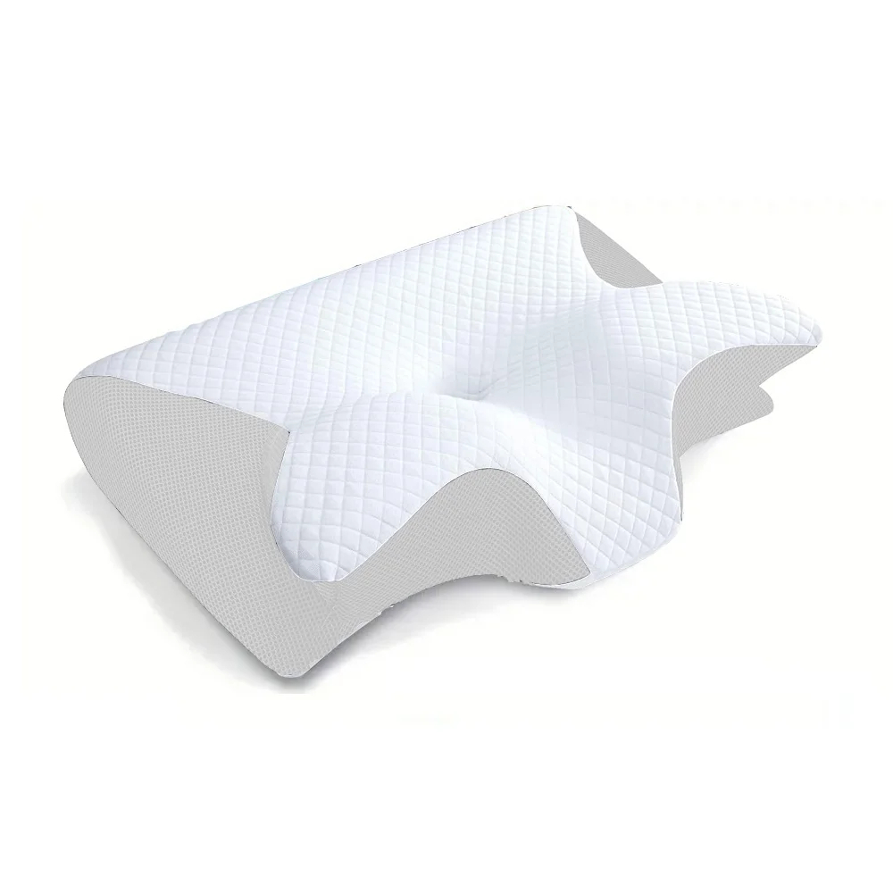 Memory Foam Cervical Neck Pillow – Orthopedic Contour Pillow for Neck Pain Relief & Better Sleep