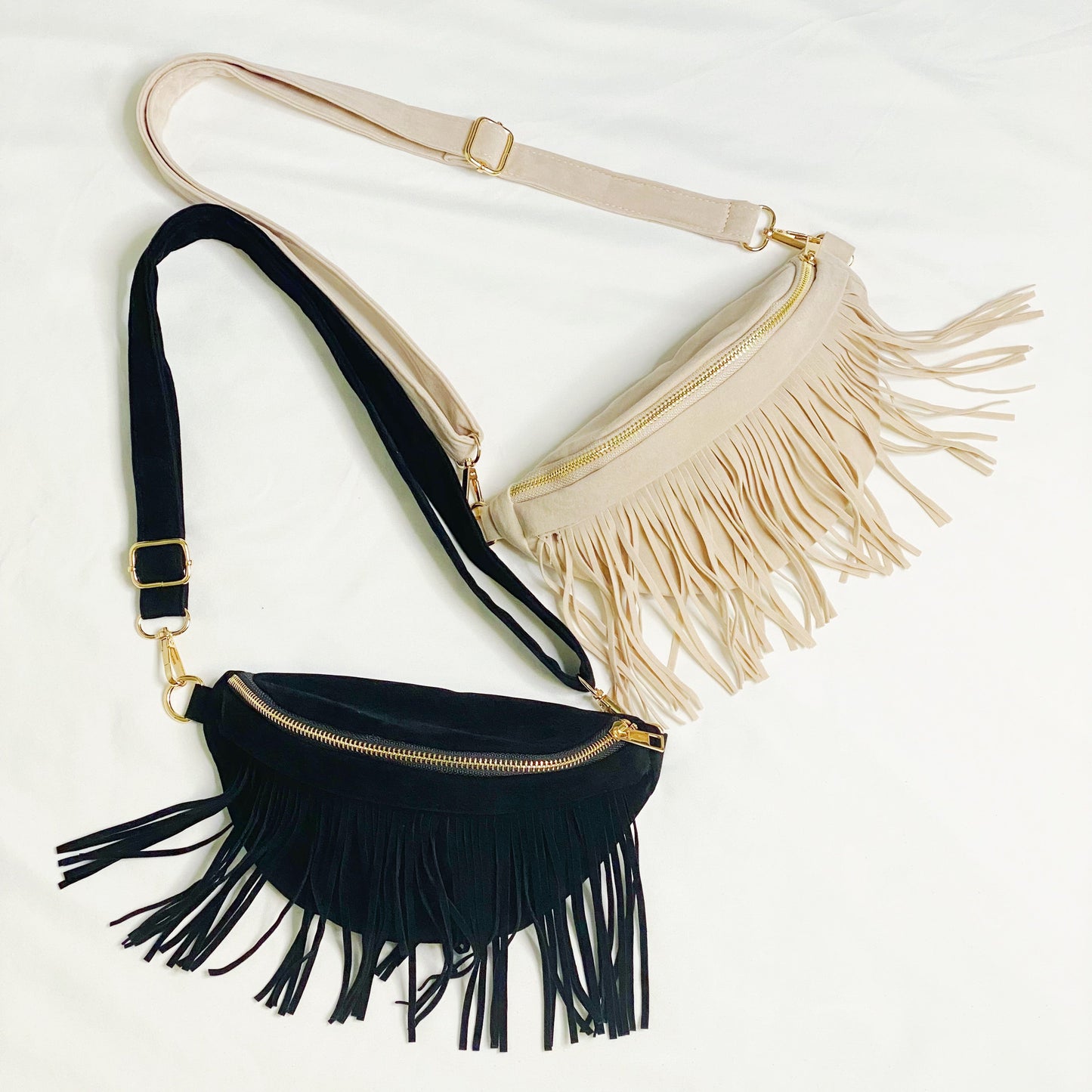 Convertible Fringe Sling Bag – Detachable Fringe Crossbody Purse with Adjustable Strap
