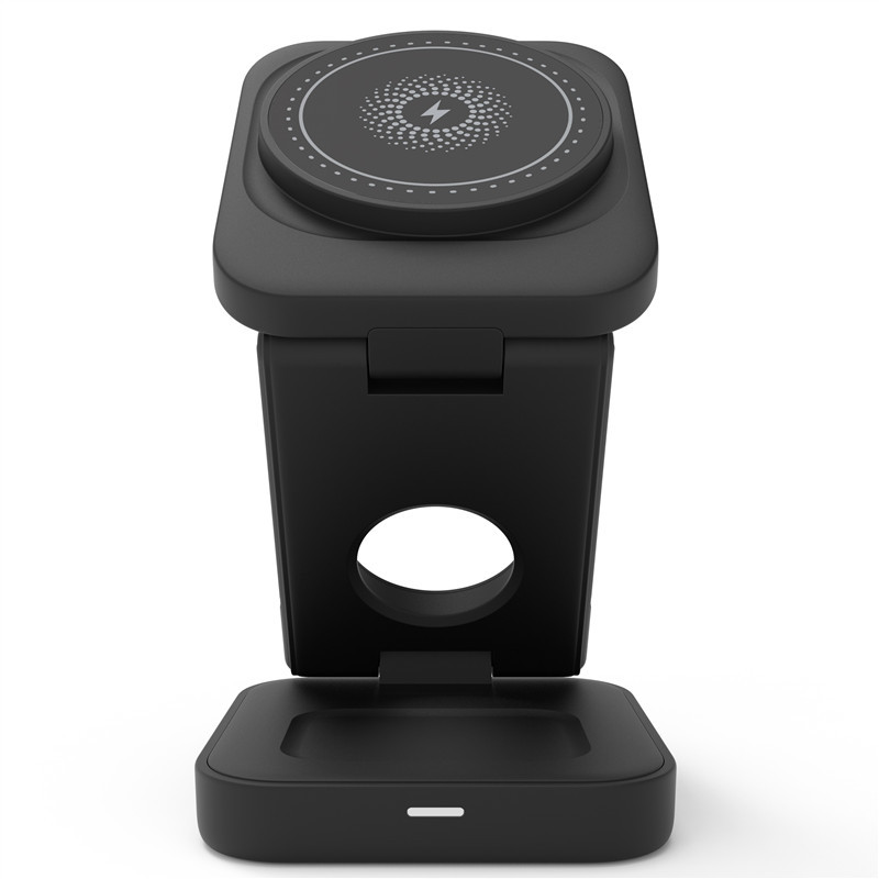 3-in-1 Foldable Wireless Charging Station – 30W MagSafe Compatible for iPhone, Apple Watch & AirPods
