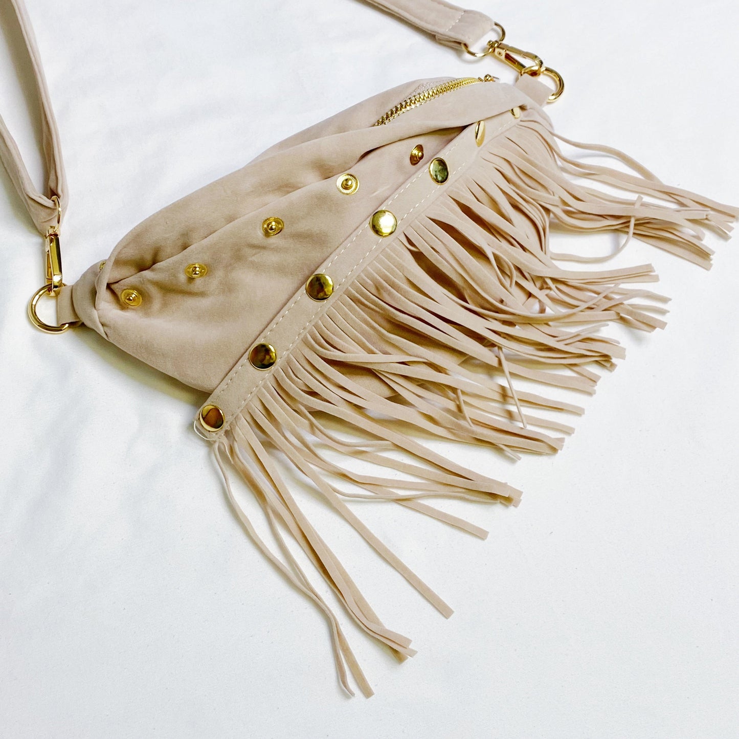 Convertible Fringe Sling Bag – Detachable Fringe Crossbody Purse with Adjustable Strap