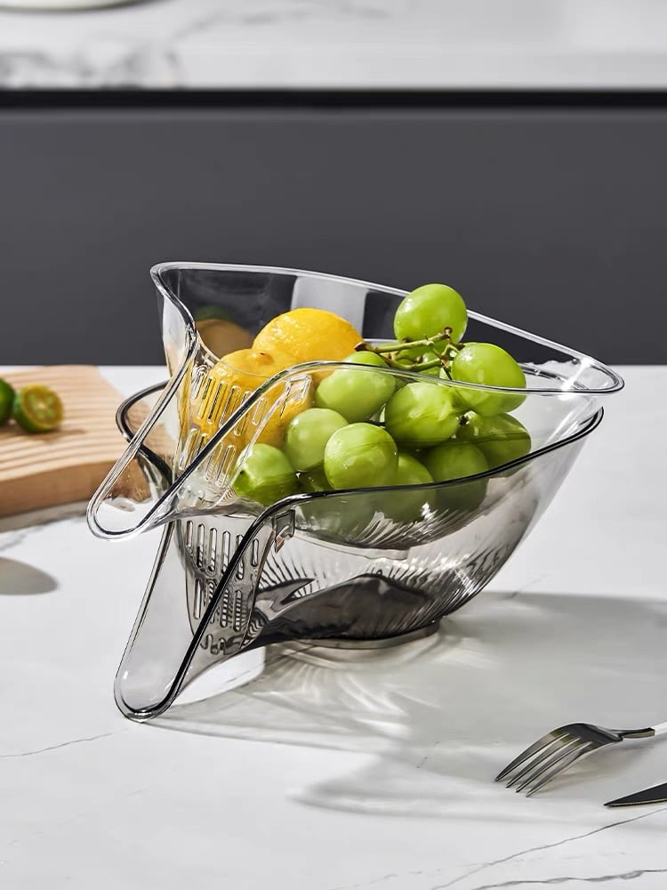 Heat Guard Kitchen Drain Basket – Multipurpose Colander, Salad Bowl & Vegetable Rinse Basket