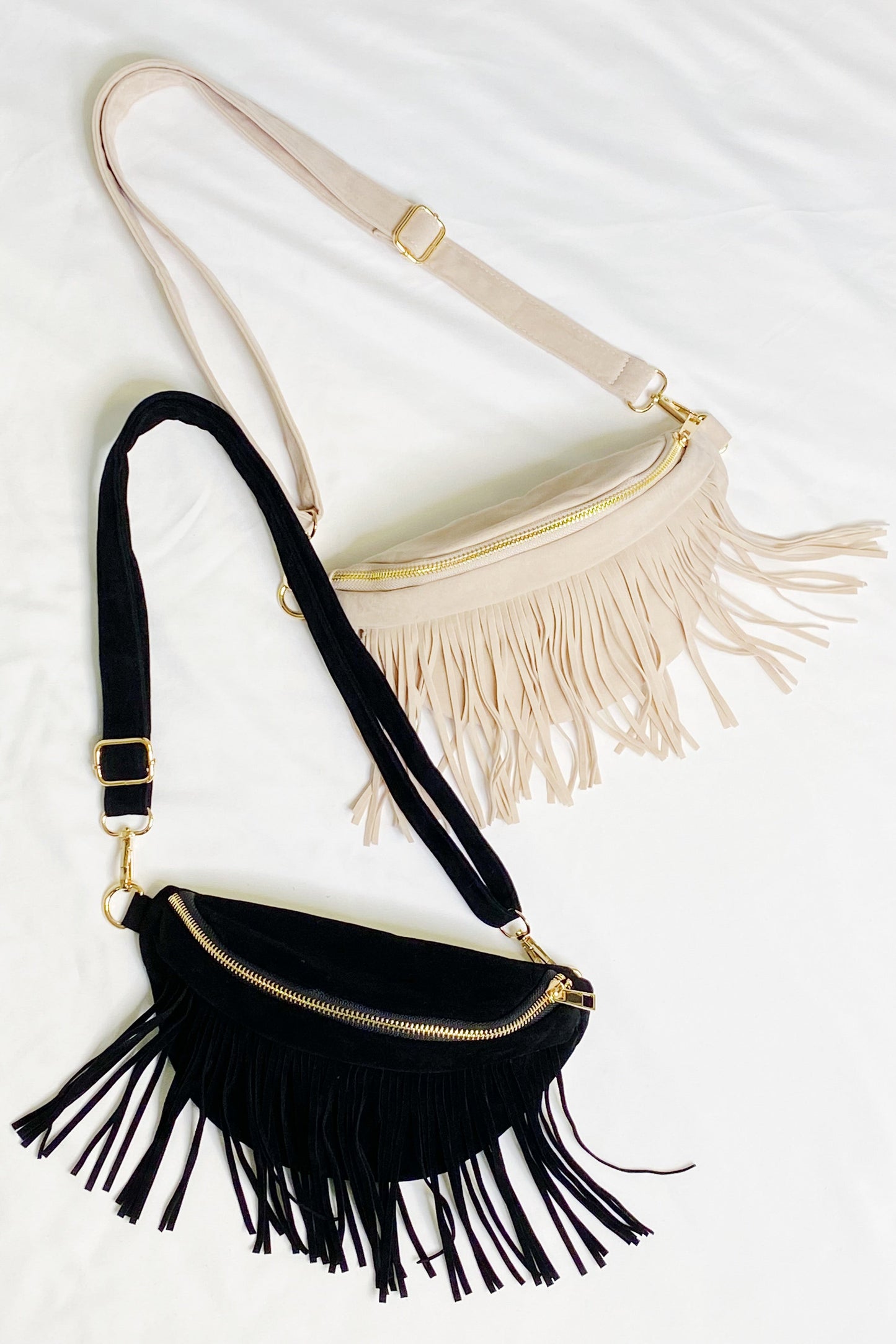 Convertible Fringe Sling Bag – Detachable Fringe Crossbody Purse with Adjustable Strap