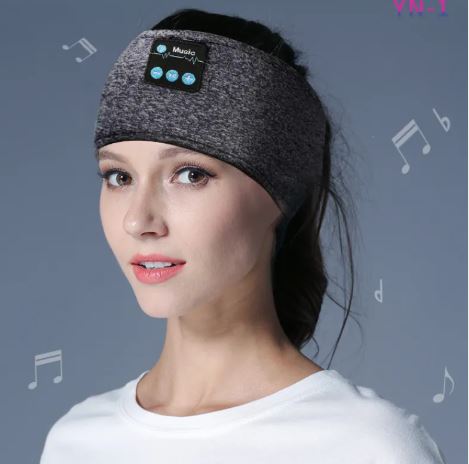 Wireless Bluetooth 5.0 Sports Headband with Built-In Speakers – 10Hr Battery, Workout Headphones