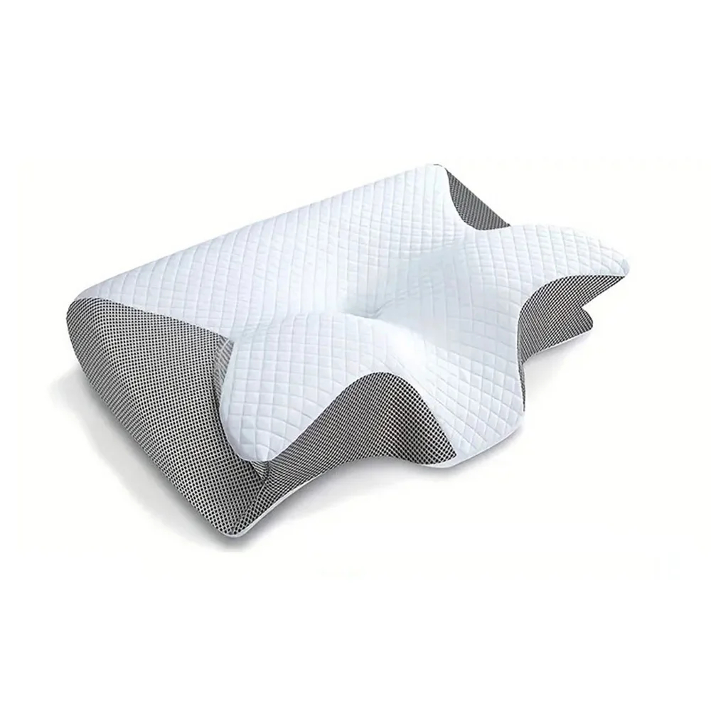 Memory Foam Cervical Neck Pillow – Orthopedic Contour Pillow for Neck Pain Relief & Better Sleep