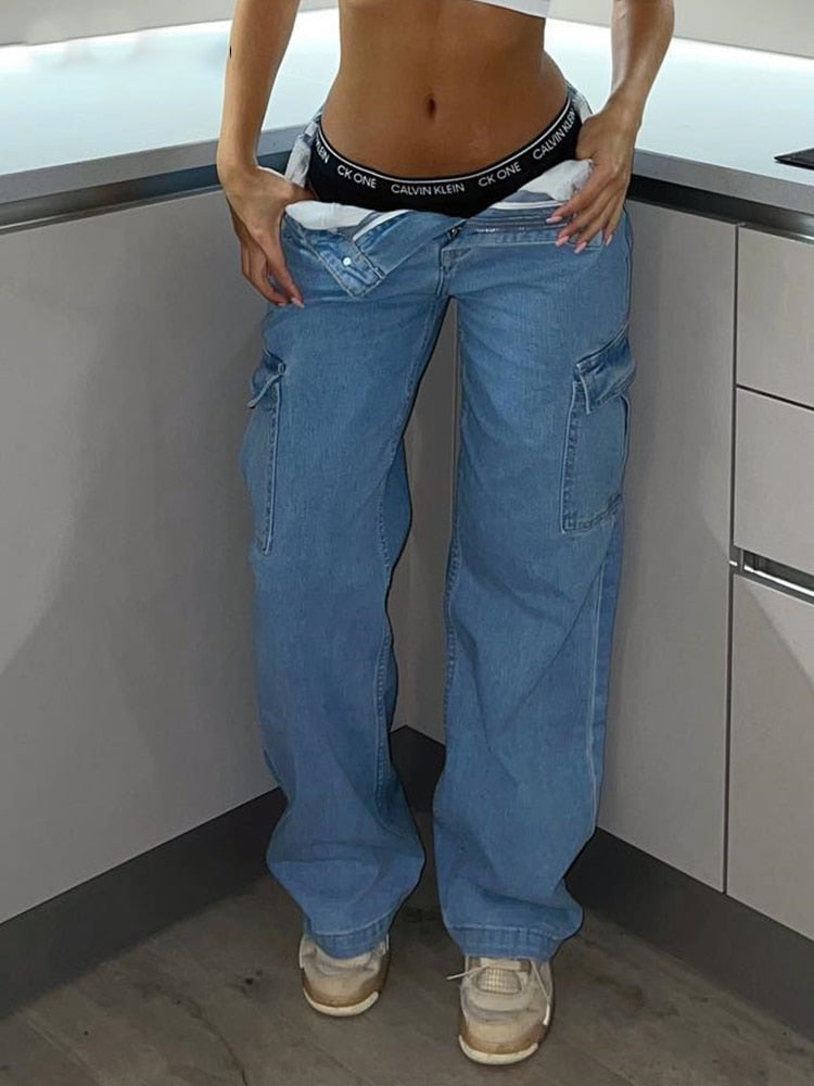 Women's High Waist Cargo Pants – Stylish Multi-Pocket Trousers for Everyday & Urban Wear
