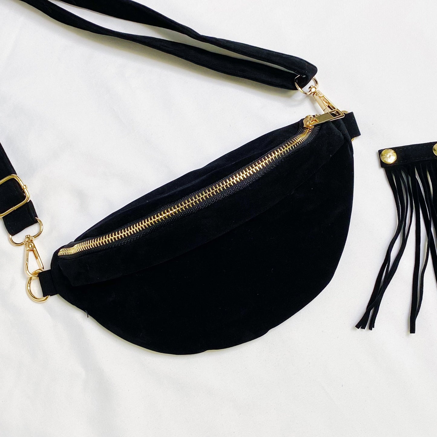 Convertible Fringe Sling Bag – Detachable Fringe Crossbody Purse with Adjustable Strap
