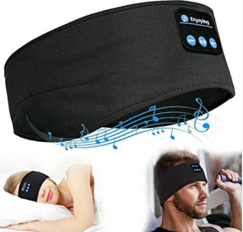 Wireless Bluetooth 5.0 Sports Headband with Built-In Speakers – 10Hr Battery, Workout Headphones