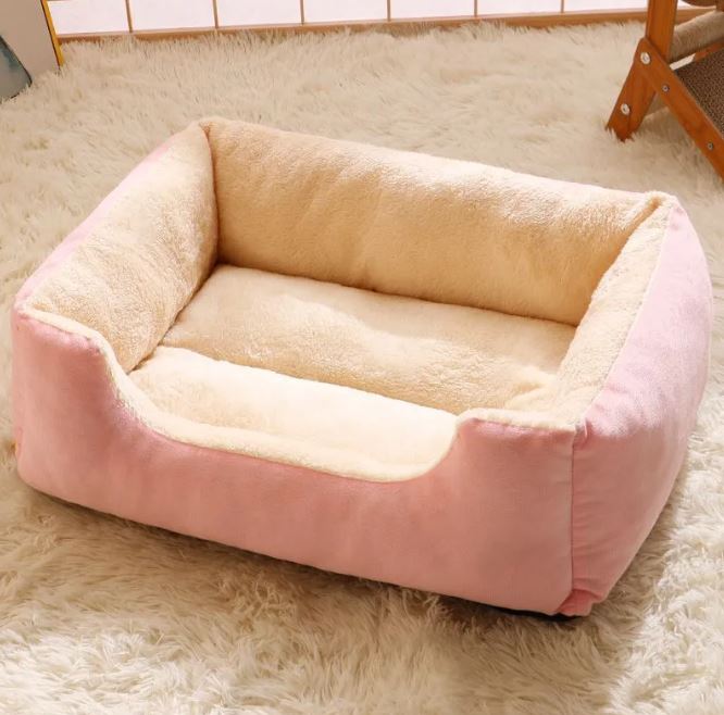 Warm & Cozy Plush Cat Bed – Thermal Insulated, Non-Slip, Machine Washable Pet Bed