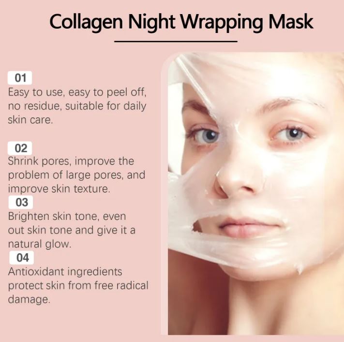 Hydrating Collagen Peel-Off Face Mask – Anti-Aging, Firming & Moisturizing Skin Treatment
