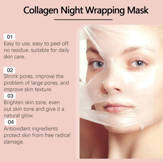 Hydrating Collagen Peel-Off Face Mask – Anti-Aging, Firming & Moisturizing Skin Treatment