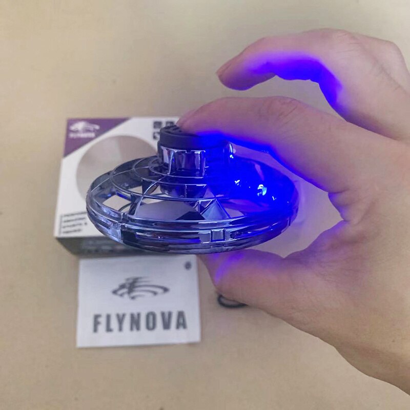 Flynova Mini UFO Spinner – LED Flying Drone Toy for Kids & Adults, Indoor & Outdoor Fun