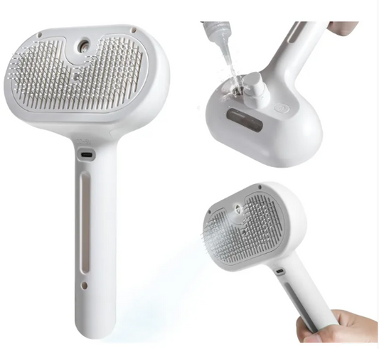 Pet Hair Spray Brush – Built-In Water Tank Grooming Brush for Cats & Dogs, All Coat Types