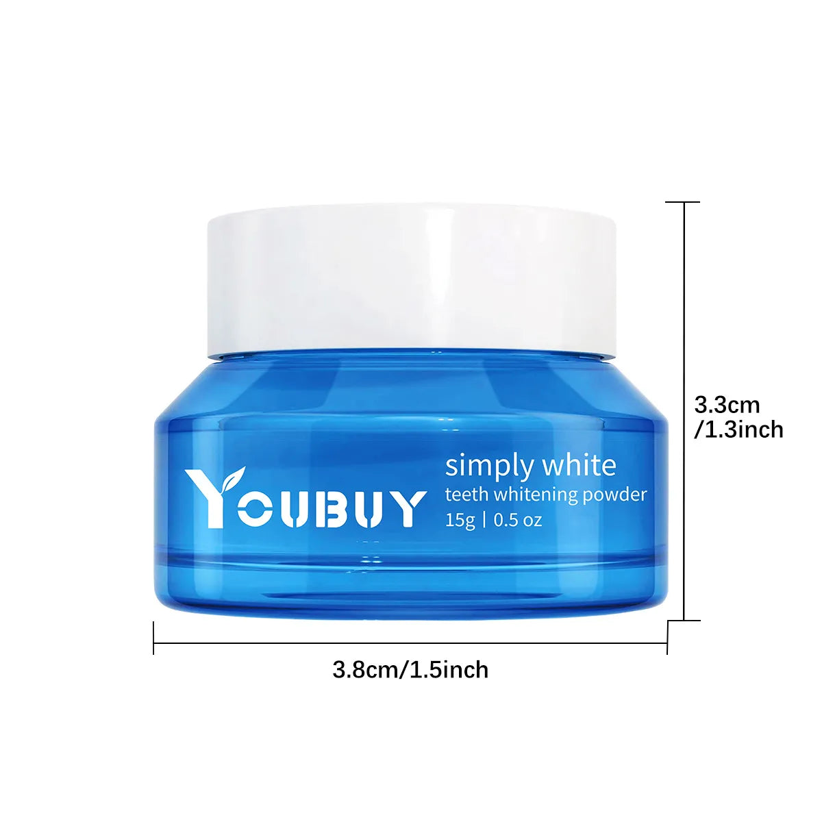 YOUBUY Teeth Whitening Powder – Enamel-Safe Stain Remover for Coffee, Tea & Wine Stains